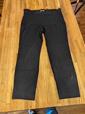 Dana Buchman Women's Size XL Black Diamond Patterned Pants